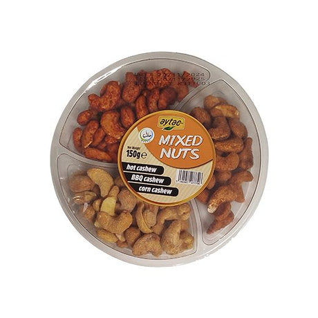 Aytac Mixed Nuts 4 (Hot Cashews-Bbq Cashew-Corn Cashew) (12x150GR) - Aytac Foods Wholesale
