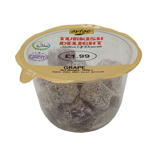 Aytac Turkish Delight Grape (Cup) (12x150GR) - Aytac Foods Wholesale