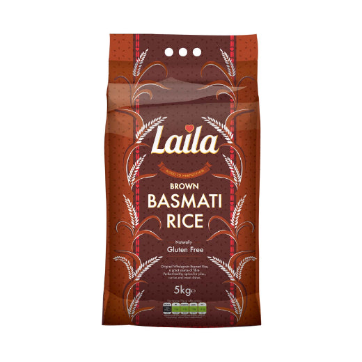 Laila Brown Basmati Rice (1x5KG)