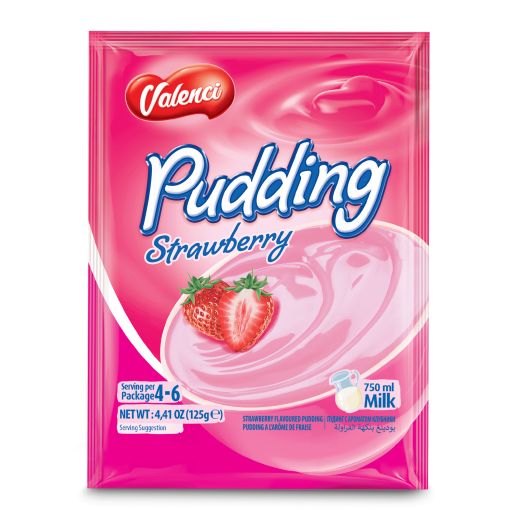 Valenci Strawberry Pudding (12x125GR)
