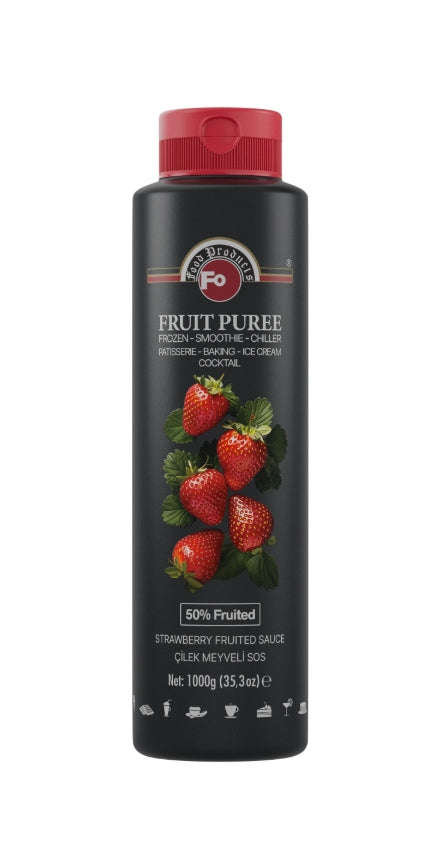 Fo Strawberry Fruit Puree 1kg - Pack of 6