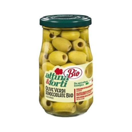 Attina Bio Organic Pitted Green Olives In Brine (15x314ml)