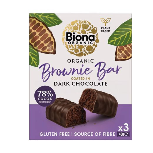 Gd Biona Organic Dark Chocolate Brownie Bar (40g) product image