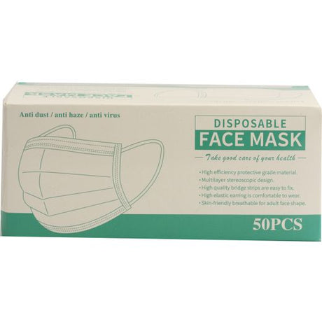 Disposable Face Mask 50Pcs (50X1) - Aytac Foods Wholesale