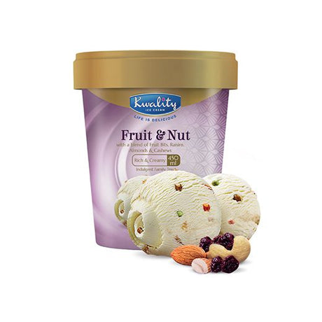 Kwality Fruit N Nut Icecream (8X450ml) - Aytac Foods Wholesale