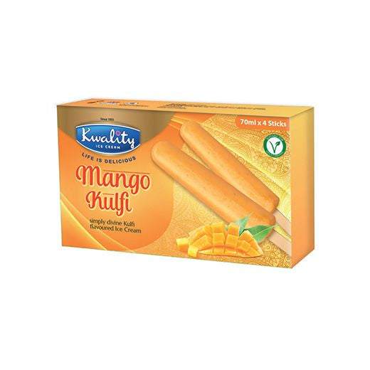 Kwality Mango Kulfi Stick Multipack (6x4X70ML) - Aytac Foods Wholesale
