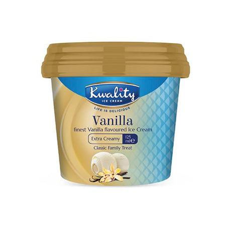 Kwality Vanilla 125Ml Tub (12x125ML) - Aytac Foods Wholesale