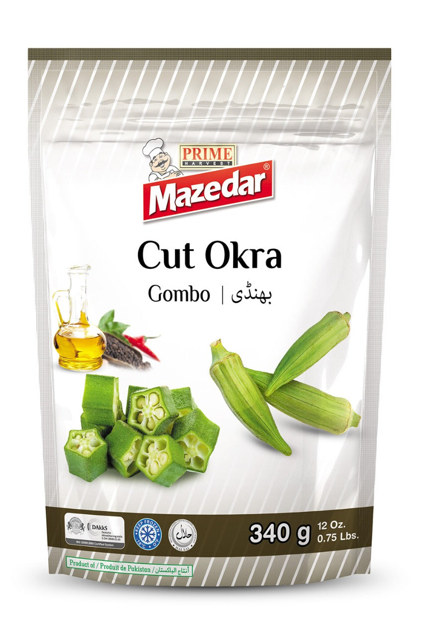 Mazedar Okra-Cut (24x340GR) - Aytac Foods Wholesale