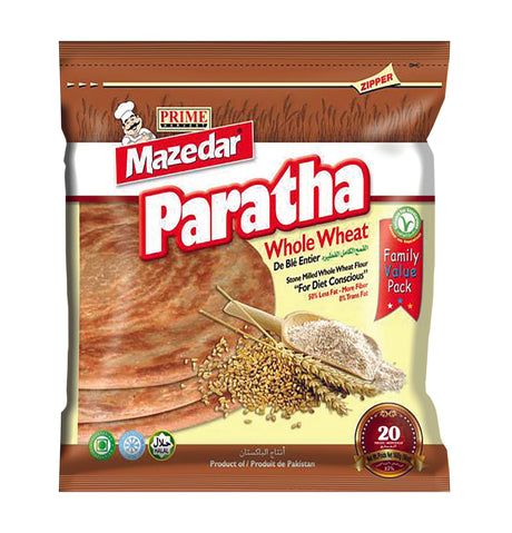 Mazedar Whole Wheat Paratha (Value 20Pcs Pack) (10x20PCSX1.6KG) - Aytac Foods Wholesale