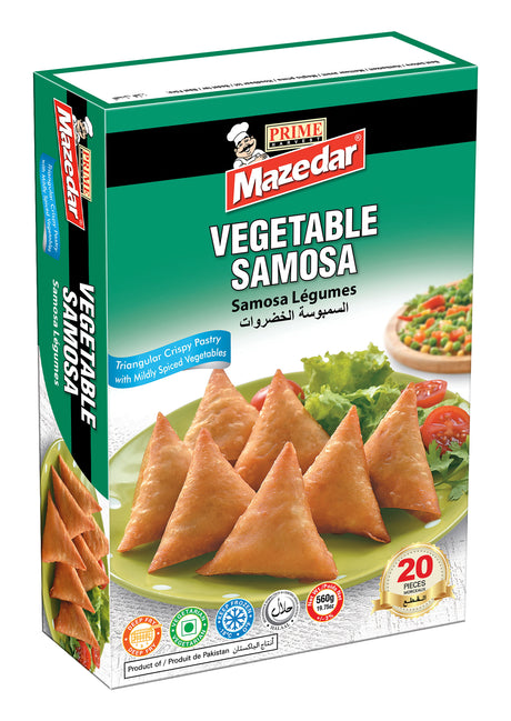 Mazedar Vegetable Samosa (20Pcs) (20X540GR) - Aytac Foods Wholesale