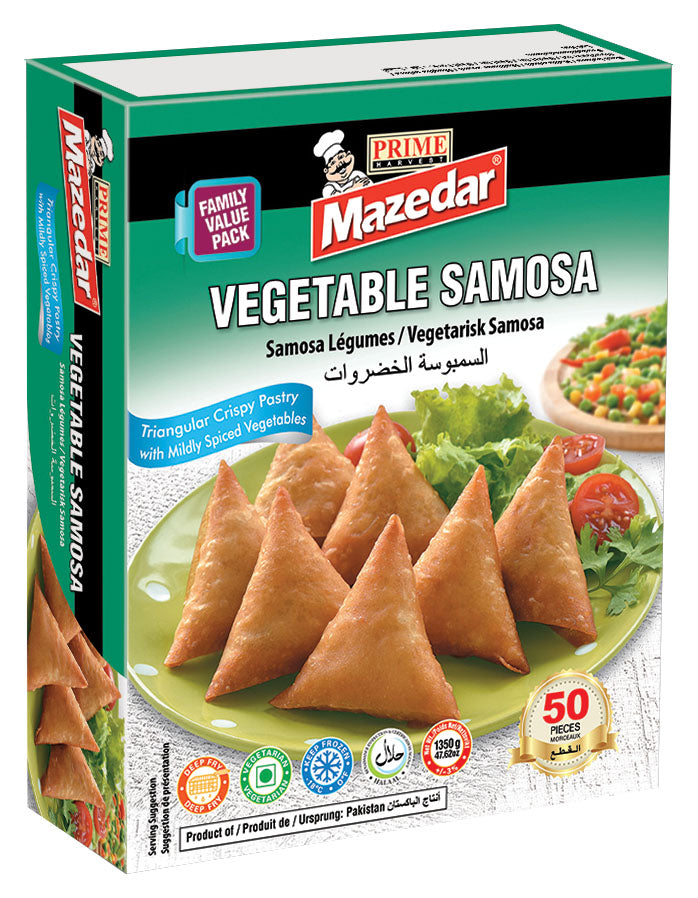 Mazedar Vegetable Samosa (50Pcs) (6x1350GR) - Aytac Foods Wholesale