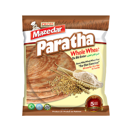 Mazedar Whole Wheat Paratha (Uncooked)(8Pcs) (20X400GR (5PCS) - Aytac Foods Wholesale