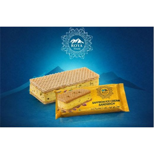 Roya Frost Ice Cream Saffron Sandwich (95ml) product image
