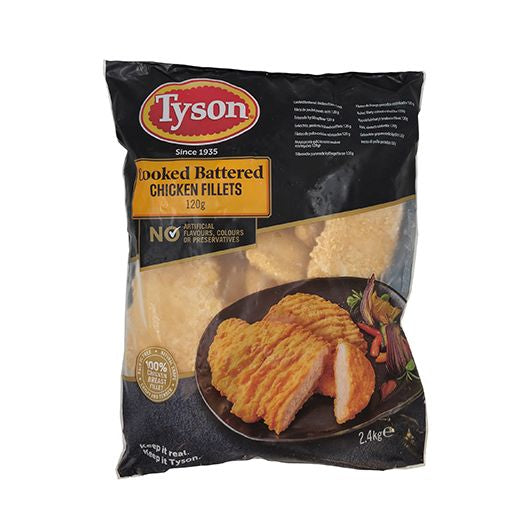 Tyson Battered Chicken Fillet (120G) 2.4Kg