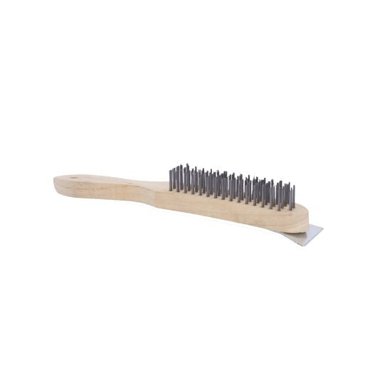 Ctr Preema Wire Brush & Scraper With Wooden Handle (10 pcs) product image