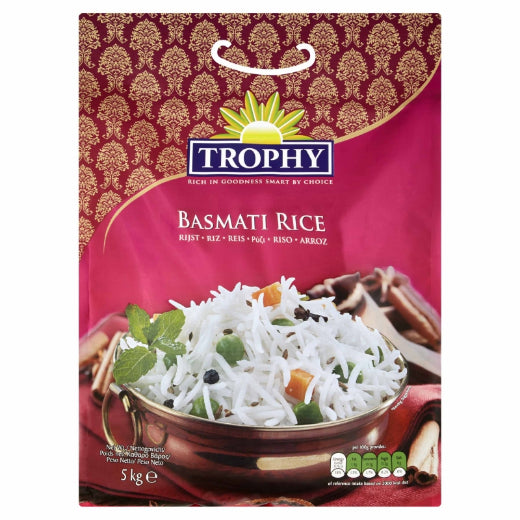 IEF Trophy Basmati Rice 5kg – Aytac Foods Wholesale