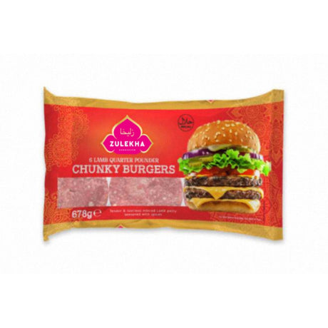 Zulaikha Lamb Quarter Pounders Burgers (8x678g)