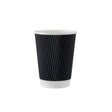 Ctr Mbt Ripple Wall Hot Cup Paper (237ml - 8Oz) Black (25 pcs) product image