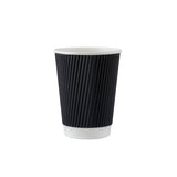 Ctr Mbt Ripple Wall Hot Cup Paper (237ml - 8Oz) Black (25 pcs) product image