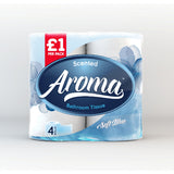 Nova Aroma Toilet Roll - 4 Pack Blue 1.29 Pm (4pcs) x 10 - Aytac Foods Wholesale
