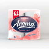 Nova Aroma Toilet Roll - 4 Pack Peach 1.29 Pm (4pcs) x 10 - Aytac Foods Wholesale