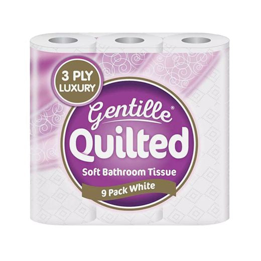 Nova Gentille Quilted 3 Ply Toilet Roll - 9 Pack 2.79Pm (6X9PCS) - Aytac Foods Wholesale