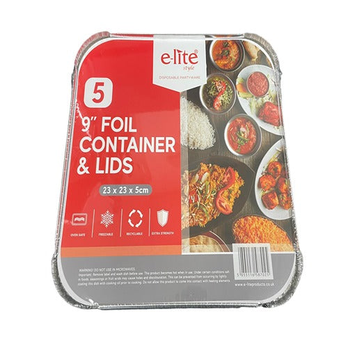 Gaf Elite Foil Containers & Lids (12x5 PCS)