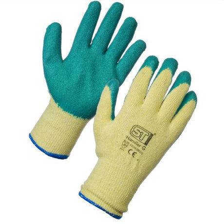 Ctr Supertouch Size 10 Handler Gloves Mixed Fibre Shell With Green Latex Palm Coat (12 pcs(XL)) product image