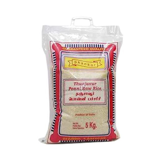 Shankar Thanjavur Ponni Raw Rice 5kg (Pack of 1)