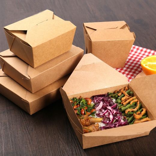 Hrd No.4 Snack Box (214/196X161/140X90Mm-2800Ml/98Oz) Brown (4X40PCS)