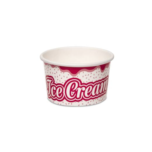 HRD Paper Ice Cream Tub (100ml/3.5oz) (10x50pcs) - Aytac Foods Wholesale