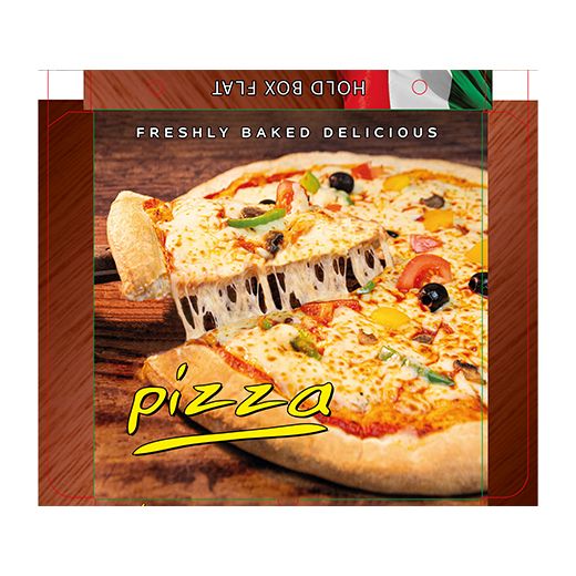 15Inc Full Colour Pizza Boxes 45Pcs