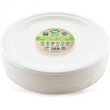 Pps Bagasse Plates White 26Cm (10") 50PCS (Pack of 10)