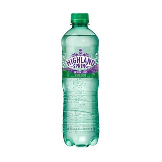 Highland Spring Sparkling Water 500ml (Pack of 24 PET Bottles)