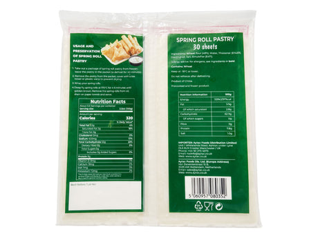 Emira Spring Roll Pastry 10x10inch 30pcs Pink 30x550g