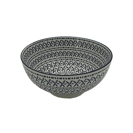 Csm Round Salad Bowl 8Inc - Bohemian Design Blue & White (1 pcs) product image