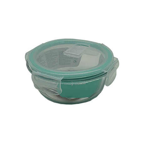 Csm Food Storage Container Glass Clip Lock Round Crisper 370ml (1 pcs) product image