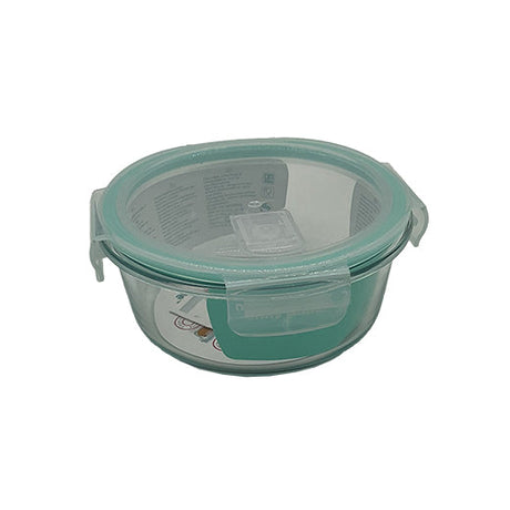Csm Food Storage Container Glass Clip Lock Round Crisper 635ml (1 pcs) product image
