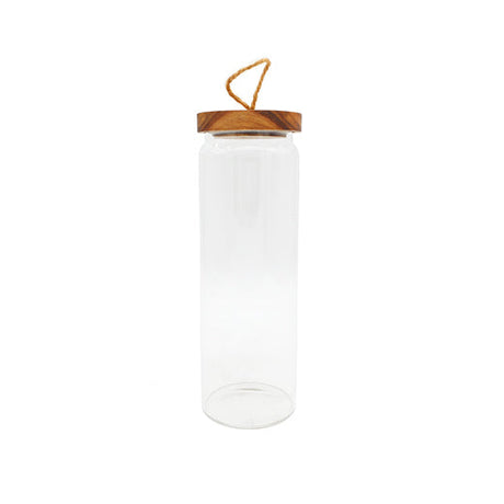 Csm Acacia Wood Glass Storage With String Lid - 1300ml product image