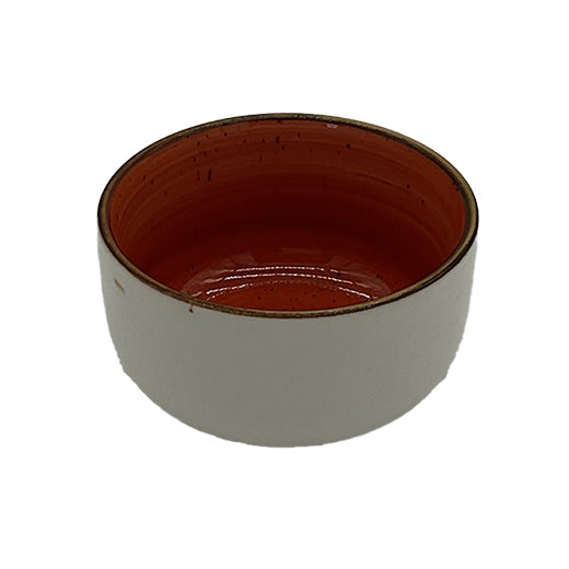 Csm Round Serving Bowl 3.25Inc - Orange With Brown Rim (1 pcs) product image
