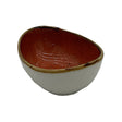 Csm Pebble Oval Serving Bowl 4Inc - Orange With Brown Rim (1 pcs) product image