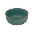 Csm Round Bowl 6Inc - Turquoise Blue With Brown Rim (1 pcs) product image