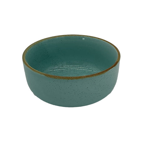 Csm Round Bowl 6Inc - Turquoise Blue With Brown Rim (1 pcs) product image