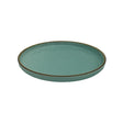 Csm Round Dinner Plate 10Inc - Turquoise Blue With Brown Rim (1 pcs) product image