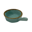 Csm Serving Bowl With Handle 4Inc - Turquoise Blue With Brown Rim (1 pcs) product image