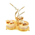 Csm Gold Floral 3 Candy Jars Serving Tray (1 pcs) product image