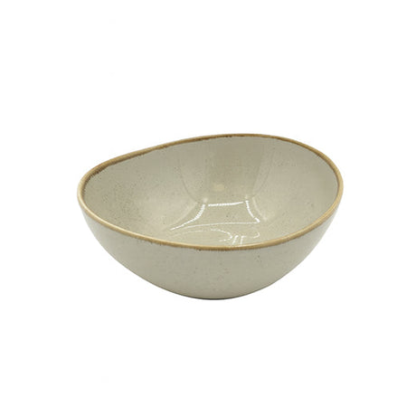 Csm Pebble Salad Bowl 8'' - Stone -Brown Rim product image