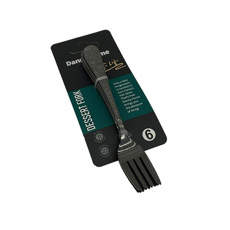 Csm Dessert Fork 6 pcs - Black Patterned product image