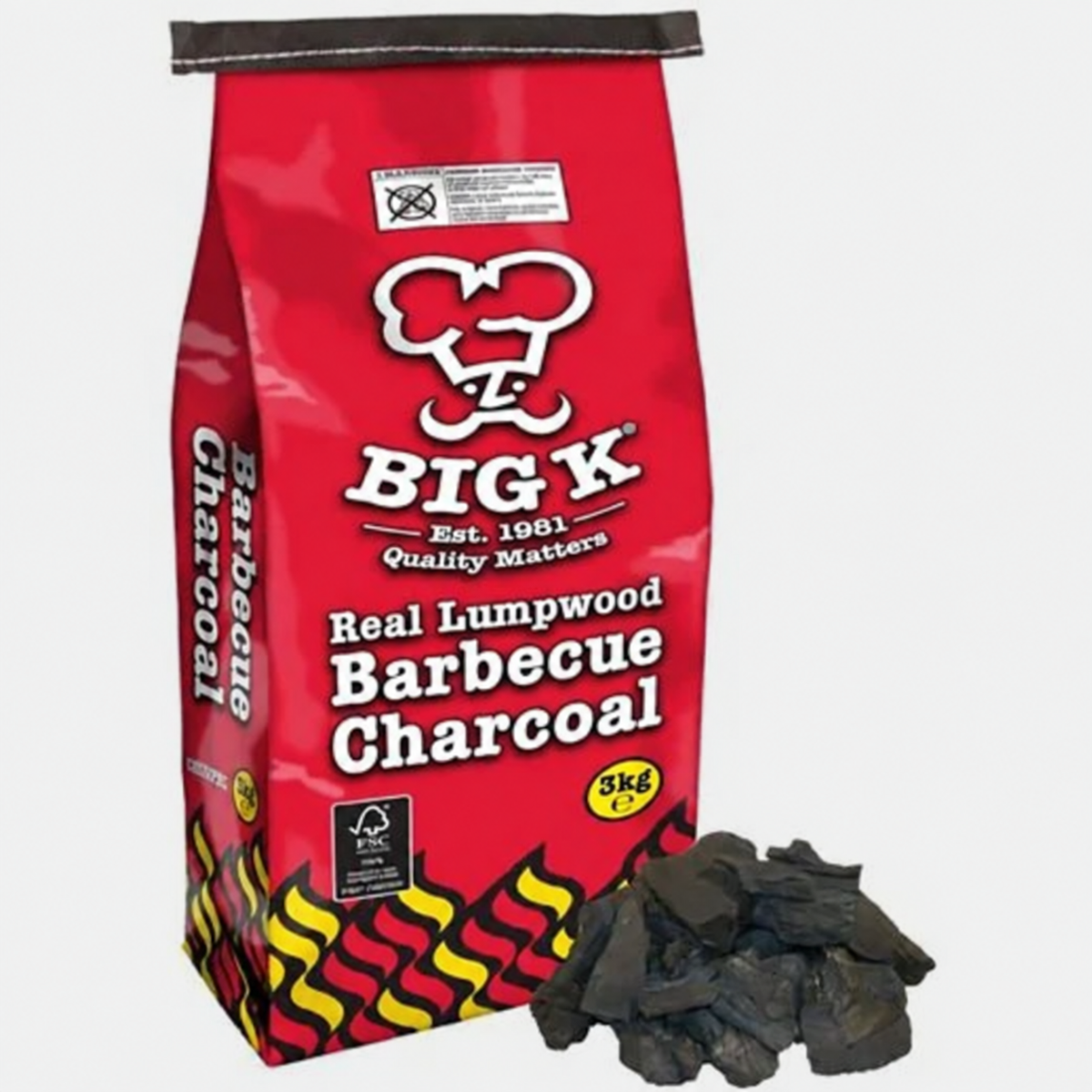 Big K Lumpwood Charcoal 3KG