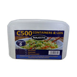 Mp Majestic C500 Small Plastic Cont+Lids (50PCS/BAG) x 5 - Aytac Foods Wholesale